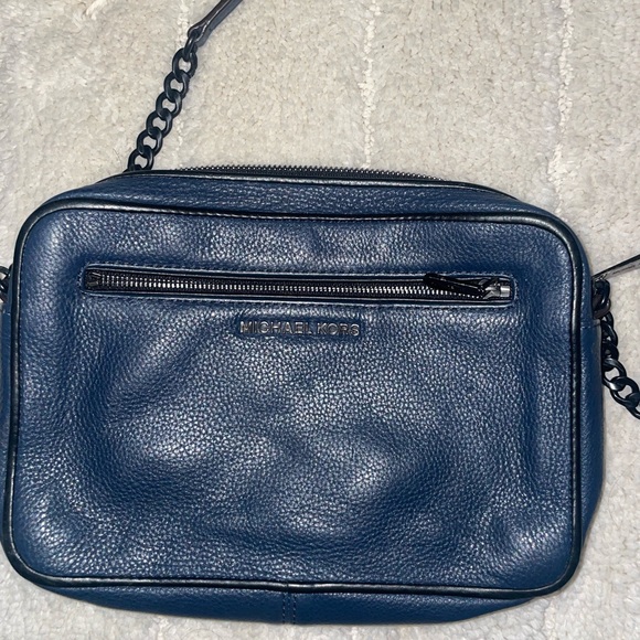 Navy and black Michael Kors cross-body purse - Picture 6 of 7